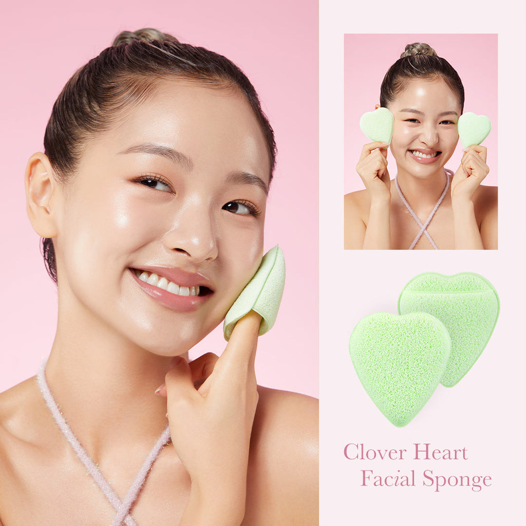 Clover Heart Facial Sponge